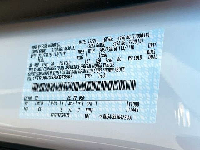 2024 Ford Transit-350 148 WB High Roof Extended Cargo DRW