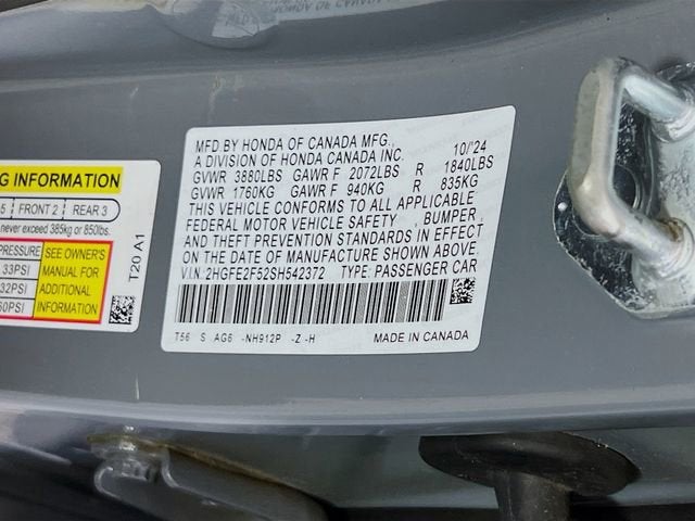 2025 Honda Civic Sedan Sport