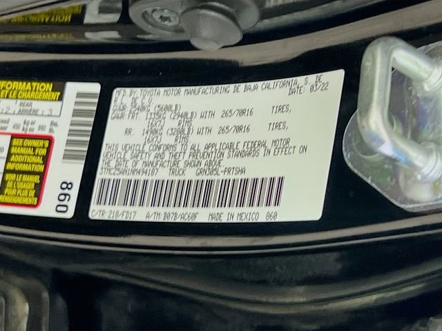 2022 Toyota Tacoma 4WD SR