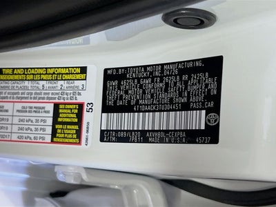 2026 Toyota Camry XSE