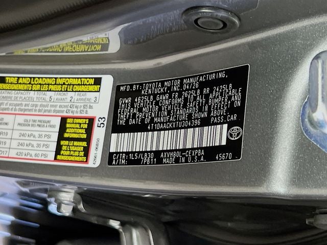 2026 Toyota Camry XSE